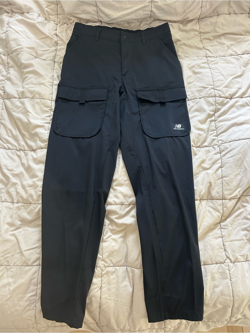 New Balance Black Men's Cargo Trousers with Flap Pockets